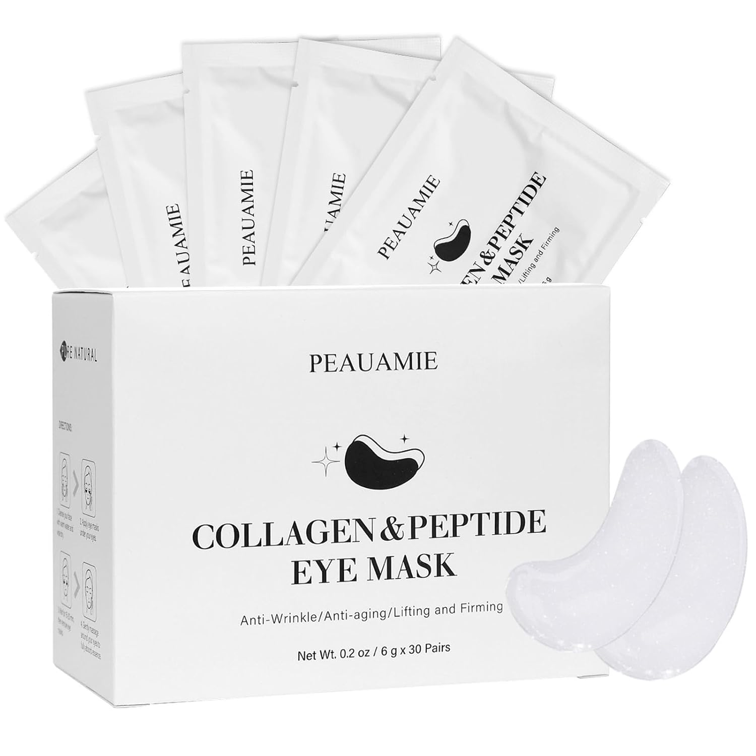 Under Eye Patches with Collagen and Peptide Eye Mask for Dark Circles and Puffiness,Face Mask Skin Care Products 30 Pairs Under Eye Patches with Collagen and Peptide Eye Mask for Dark Circles and Puffiness,Face Mask Skin Care Products 30 Pairs