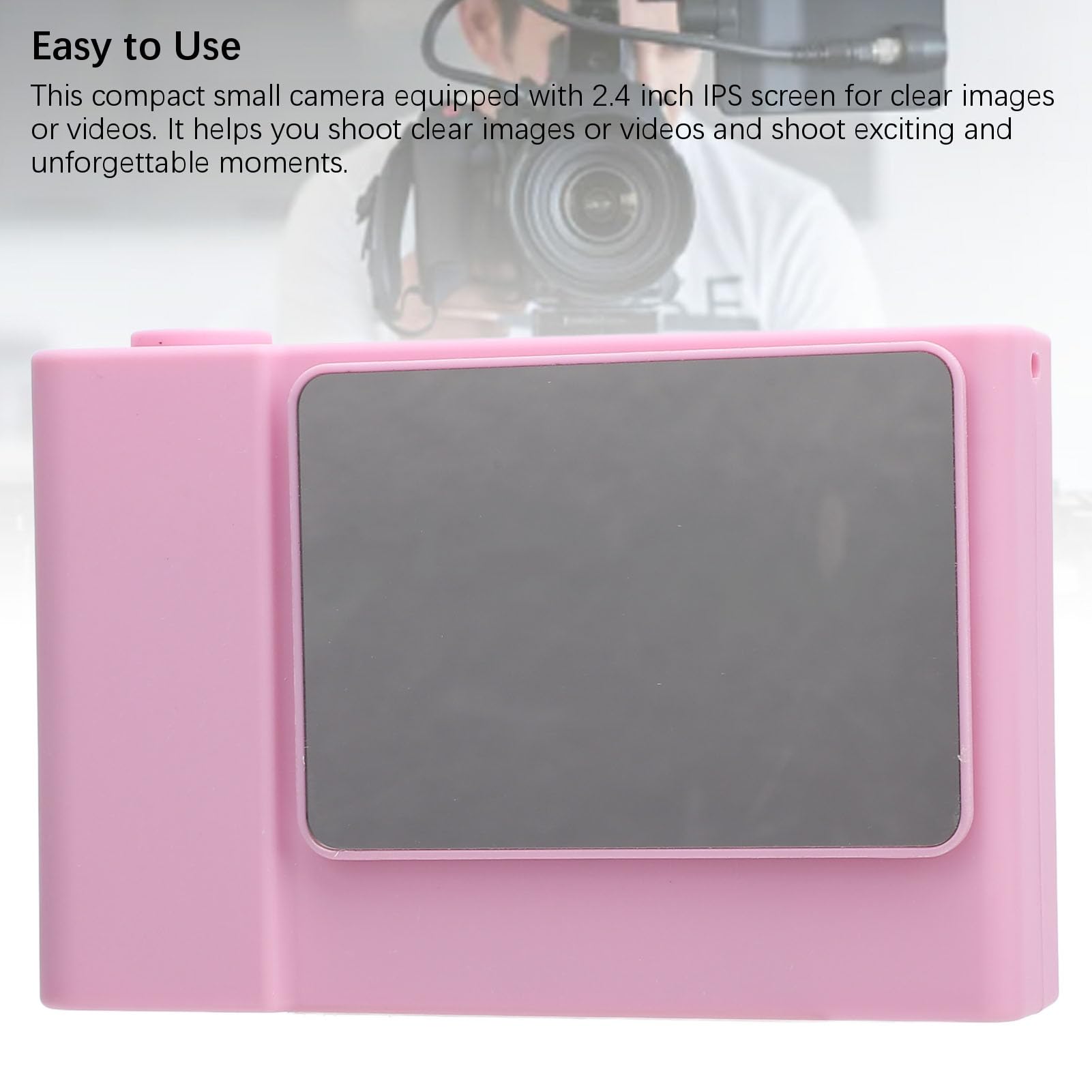 Fotocamera digitale da 48 MP e 1080P, compatta point-and-shoot con zoom digitale 8x, schermo IPS da 2,4 pollici, stabilizzazione dell’immagine e ricarica USB-C, ideale per i (32GB)