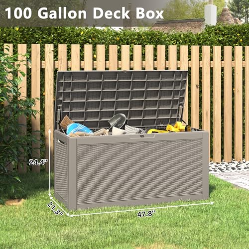 100gallondeckboxlockablerattanoutdoorstorageboxwaterproofoutdoorcontainerforpatiofurniturecushionspillow Urban Country Home Decor 100 gallon deck box lockable rattan outdoor storage box waterproof outdoor container for patio furniture cushions pillow urban country home decor