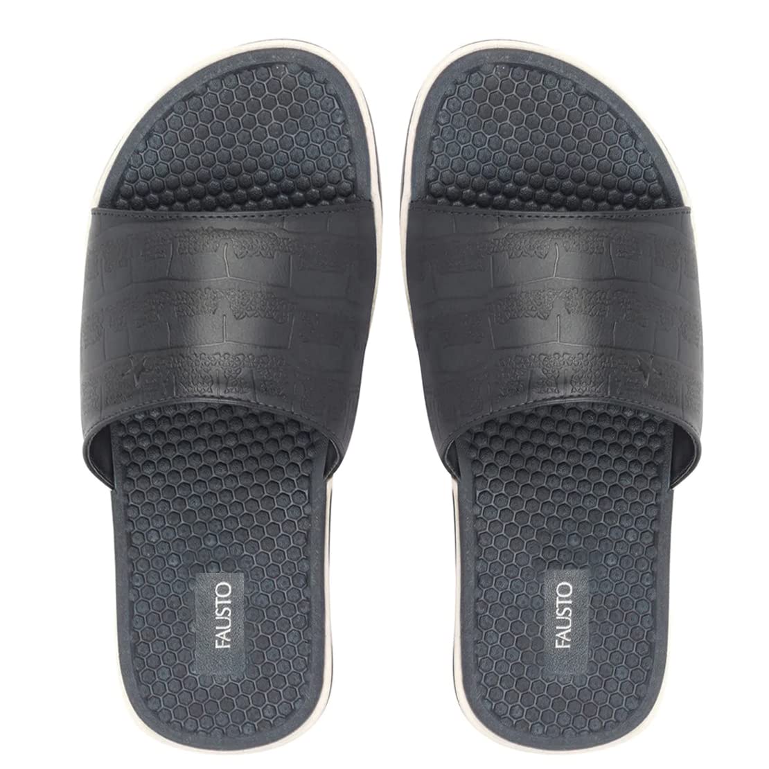 FAUSTO FST KI-8817 NAVY-41 Mens Navy Blue Open Toe Ultra Light Flexible Slip-On Slippers Flip-Flops (7 UK) (B0B45RXZ8S) Amazon Price History, Amazon Price Tracker