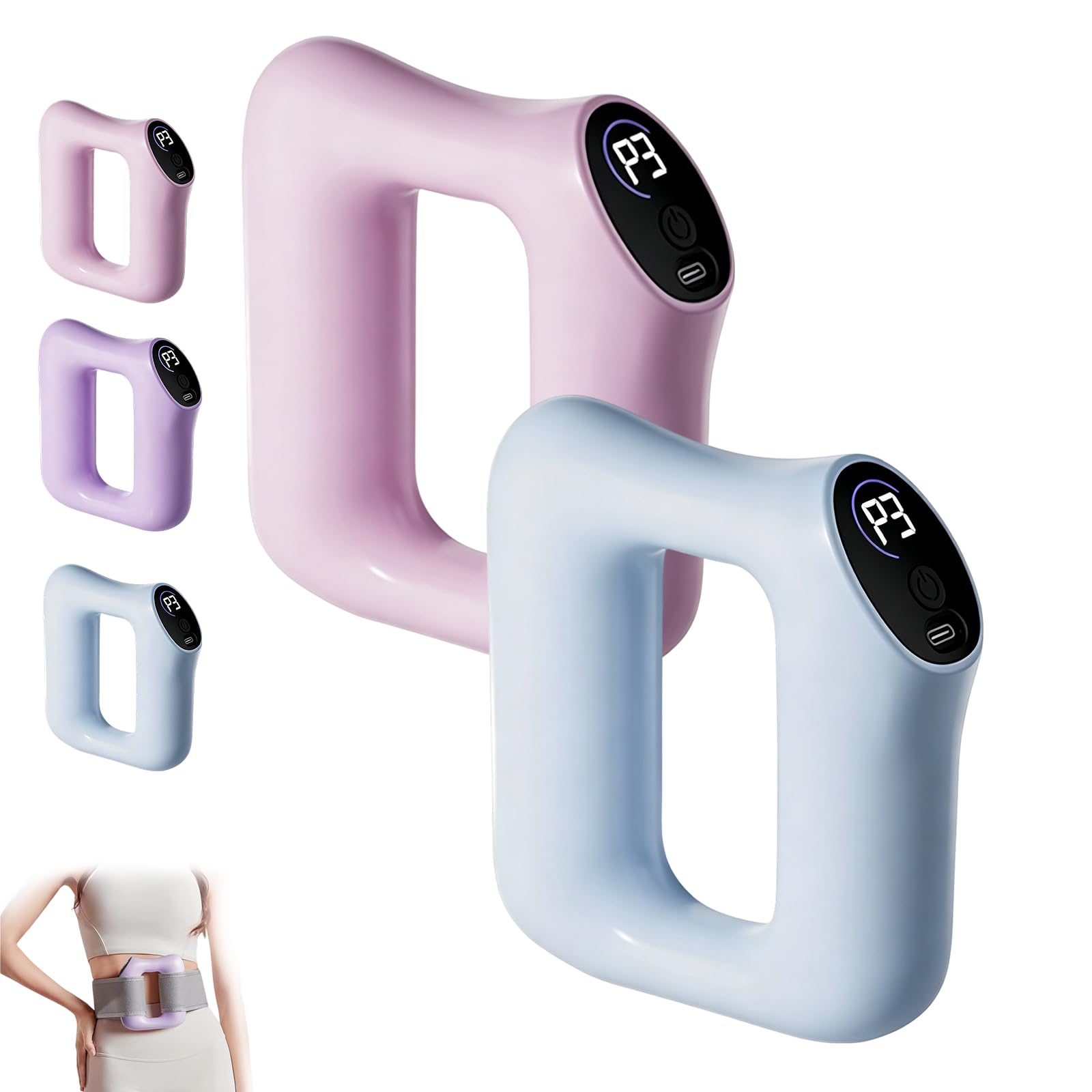 Anillo multifuncional para fascia de cuerpo completo, masajeador eléctrico ergonómico para fascia, 3 modos, 5 niveles ajustables, herramienta multifuncional para la fascia, espalda, piernas, brazos