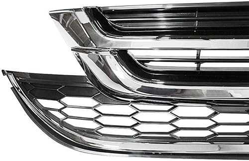Miniatura 5 de Rejilla de parachoques compatible con Honda CRV CR-V 2010 2011 negro cromado parachoques delantero inferior + rejilla superior
