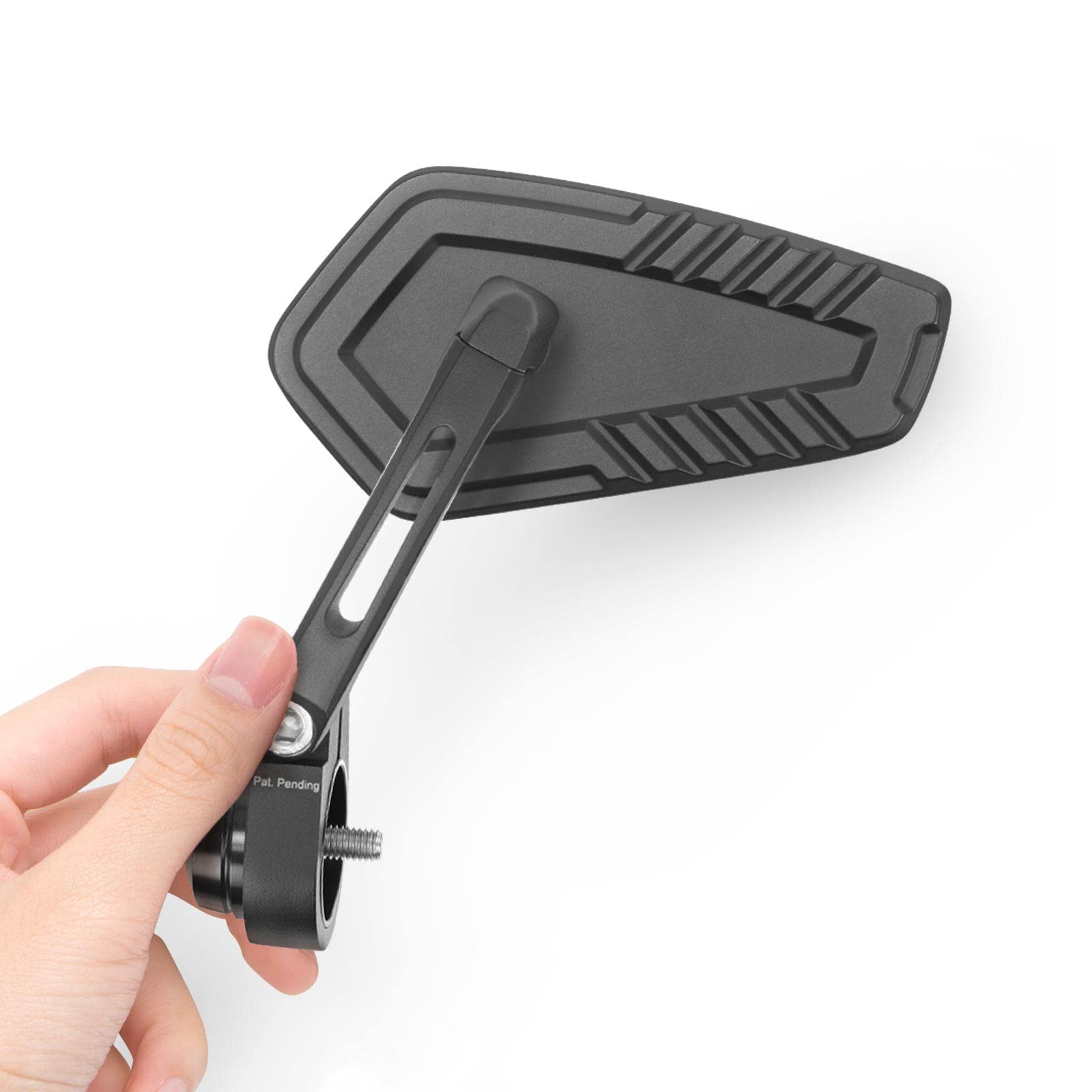 みら Amazon | KiWAV バーエンドミラー ブレード 黒 一部モトグッツイに適合