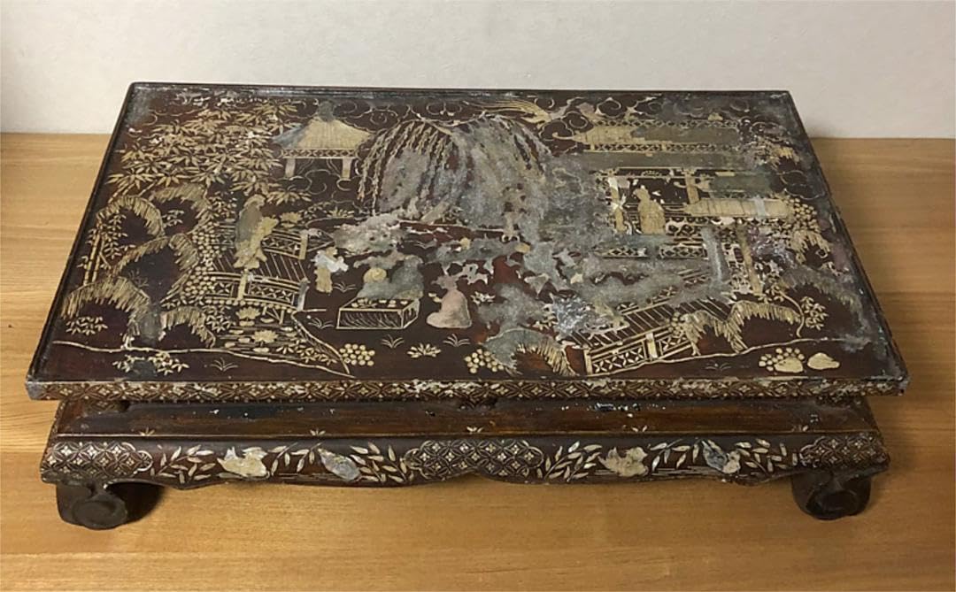 中国美術 香台 花台 時代 花鳥山水人物蒔絵 螺鈿細工 最終値引 【公式