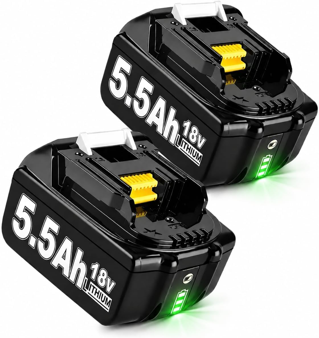 2X 5.5Ah 18V Replacement for makita 18v batteries BL1850B BL1840 BL1840B BL1830 BL1820 BL1860B BL1815 BL1845 BL1835 LXT-400 with LED Indicator