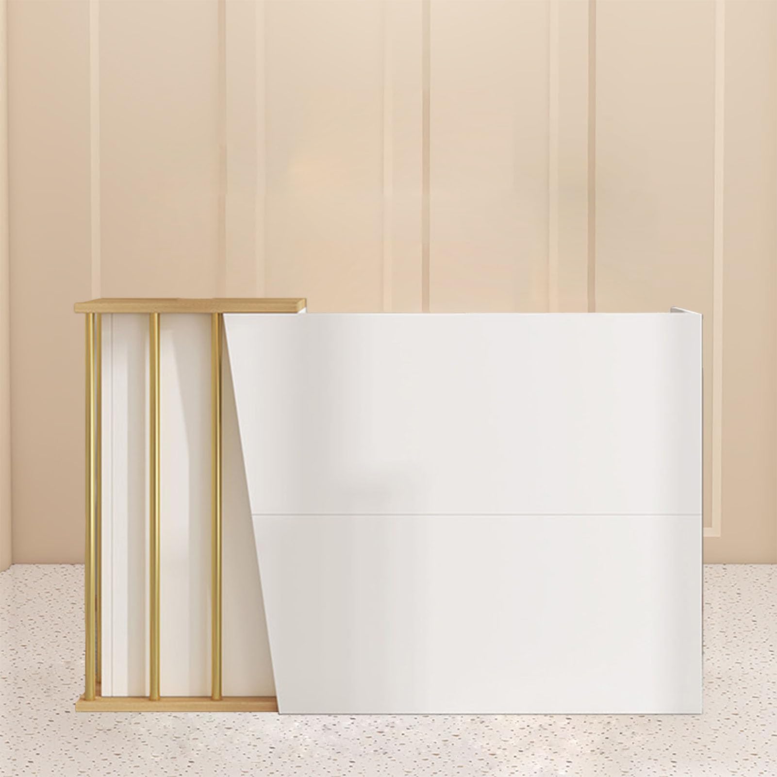 Banco Reception con Contatore Tavolo Reception con Scrivania Tavolo Salvaspazio Banco per Negozio Banco Cassa per Ufficio Sale Aziendali Hotel Centro Estetico(Size:120CM,Color:a)