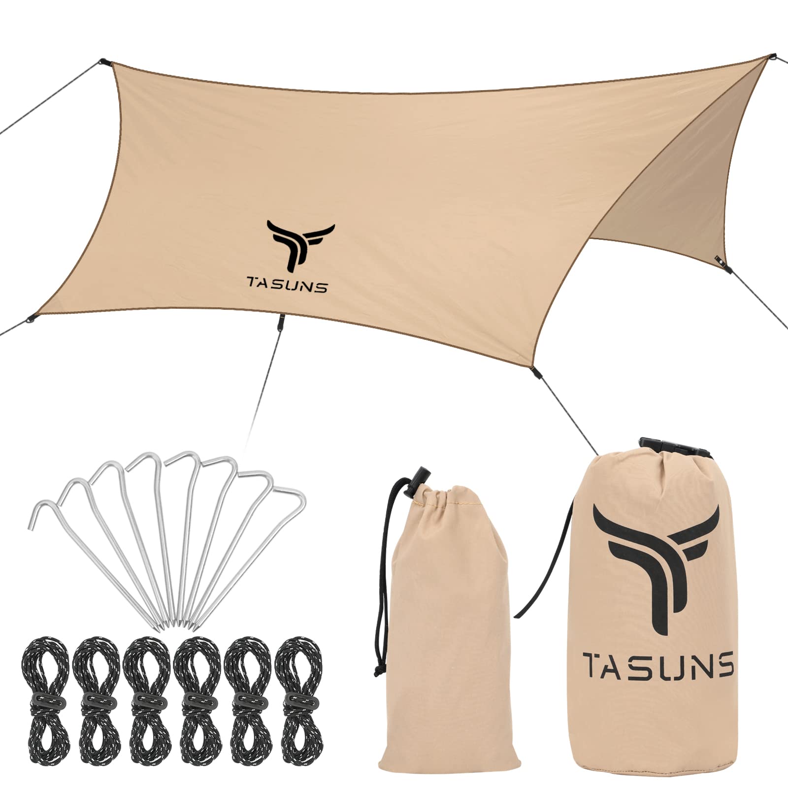 Amazon | タープ TC ポリコットン Tasuns タープテント 2.5mx3m