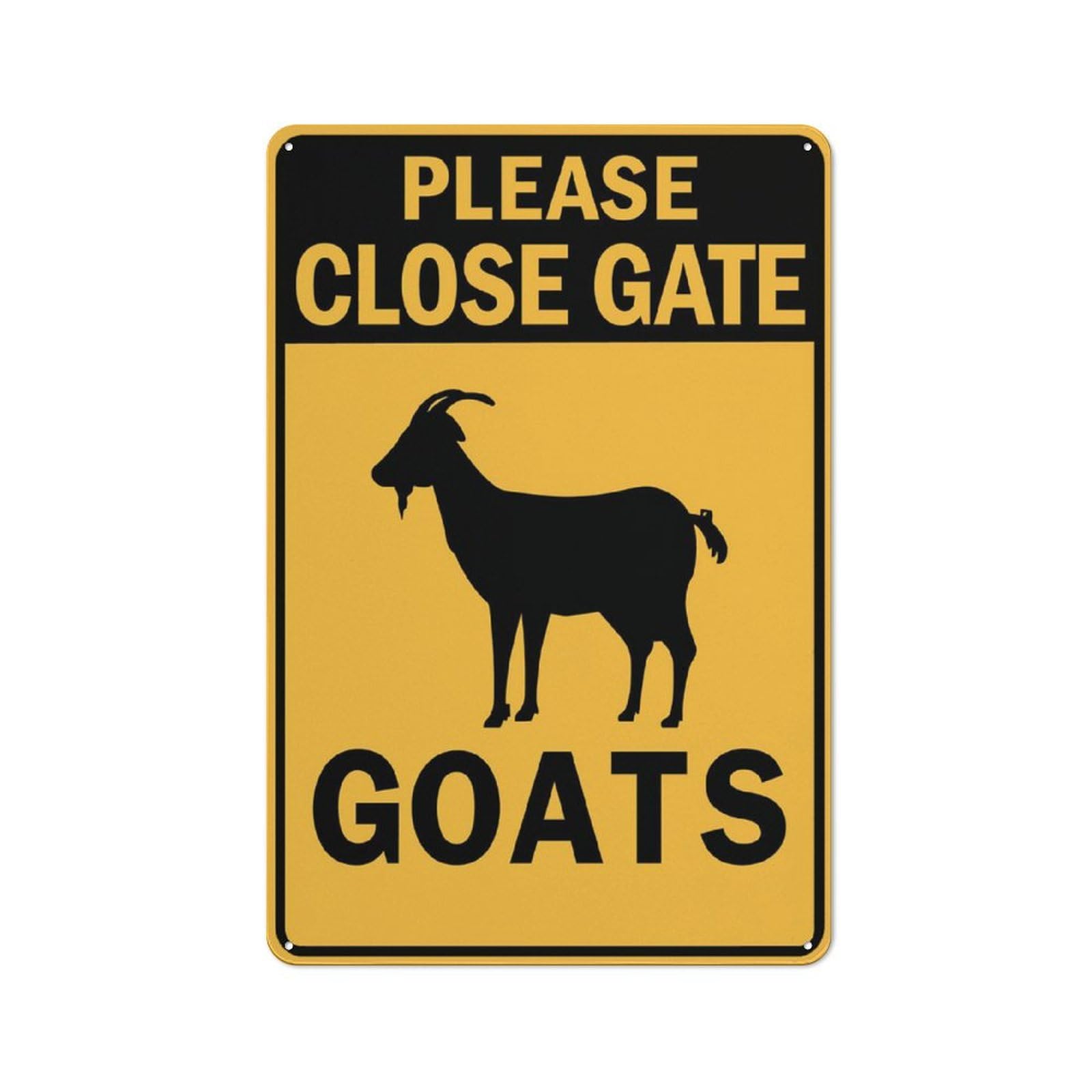 Please Close Gate Goats Sign 8"X12" Rust Free Aluminum Signs Outdoor, Metal Tin Sign For Home, Business, Yard