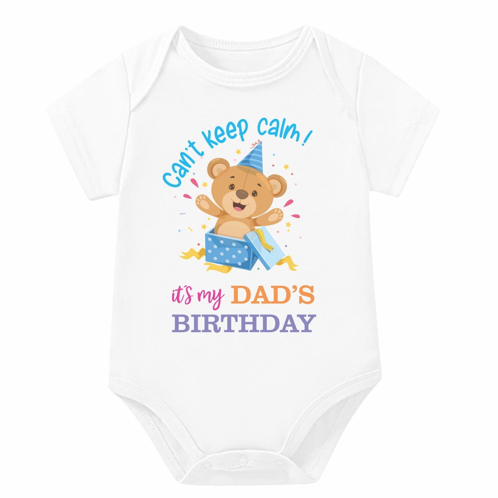 cotton romper for new born baby boy girl made to express love for Fathers/Daddies on daddy's first birthday. Half sleeves romper bodysuit clothes for infant toddler boys girls.-image-18