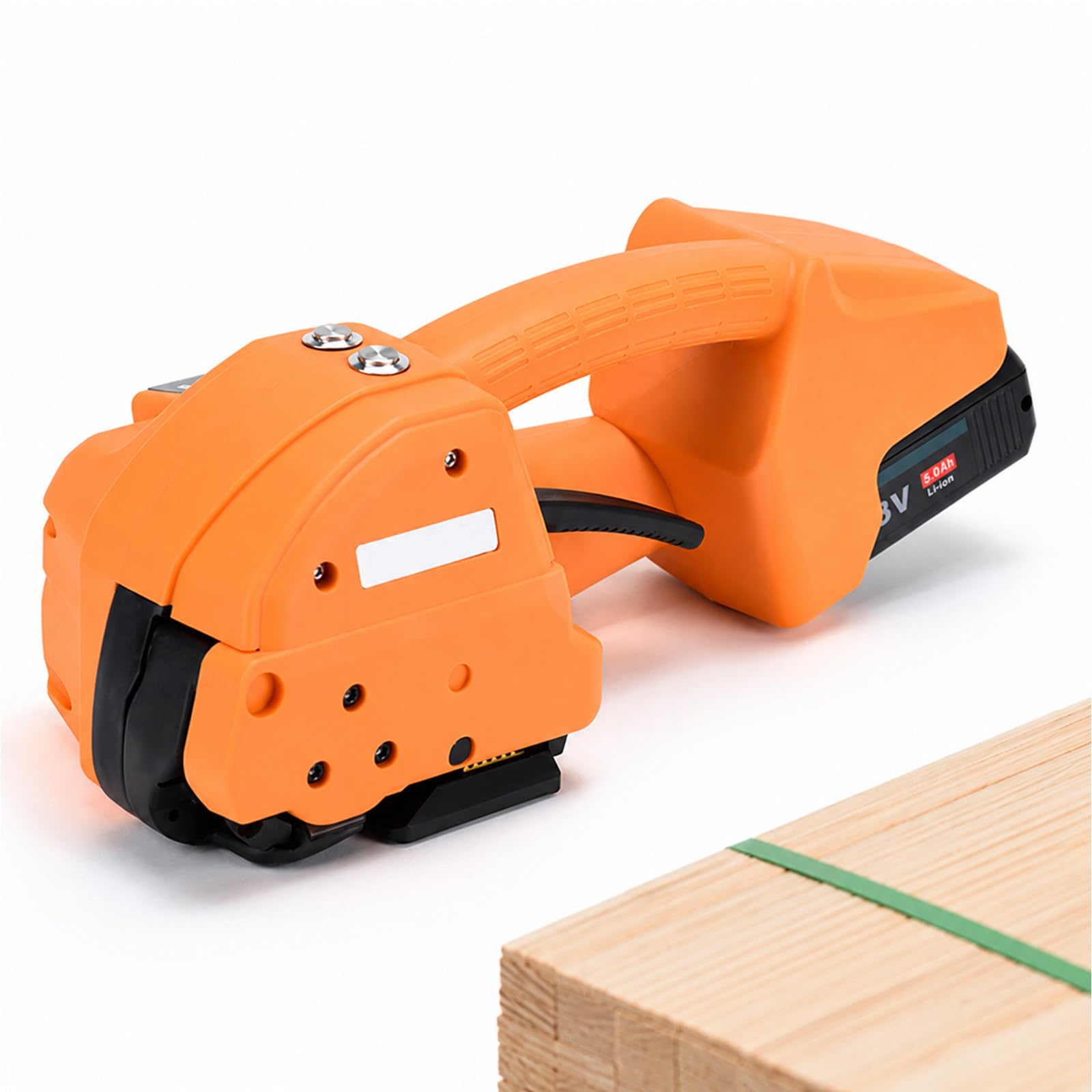 richigblosmum Upgraded Automatic Strapping Machine, One-Touch Cordless Banding Tool for PET/PP Strap, Industrial Banding Strapping Kit for Carton Packing, Pallet Bundling and Shipping Stations Q2L