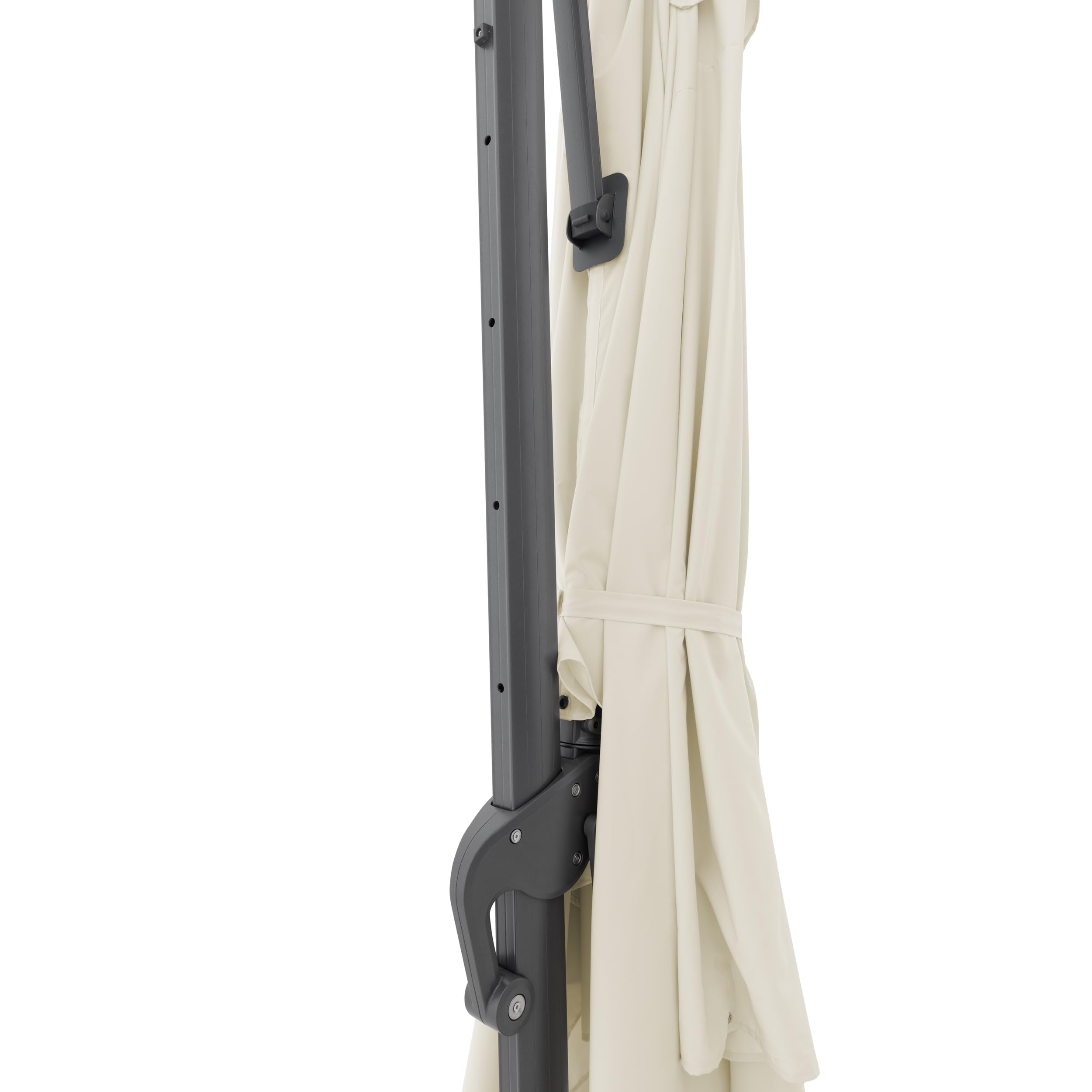 Doppler ombrellone a pendolo Jack 400x300cm al naturale I per balcone, terrazza e giardino I a manovella in alluminio resistente ai raggi UV I multifunzionale