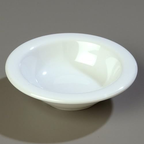 Miniatura 3 de Carlisle FoodService Products Sierrus - Tazón de plástico reutilizable con borde para bufés, restaurantes y hogar, melamina, 4.2 onzas, color blanco