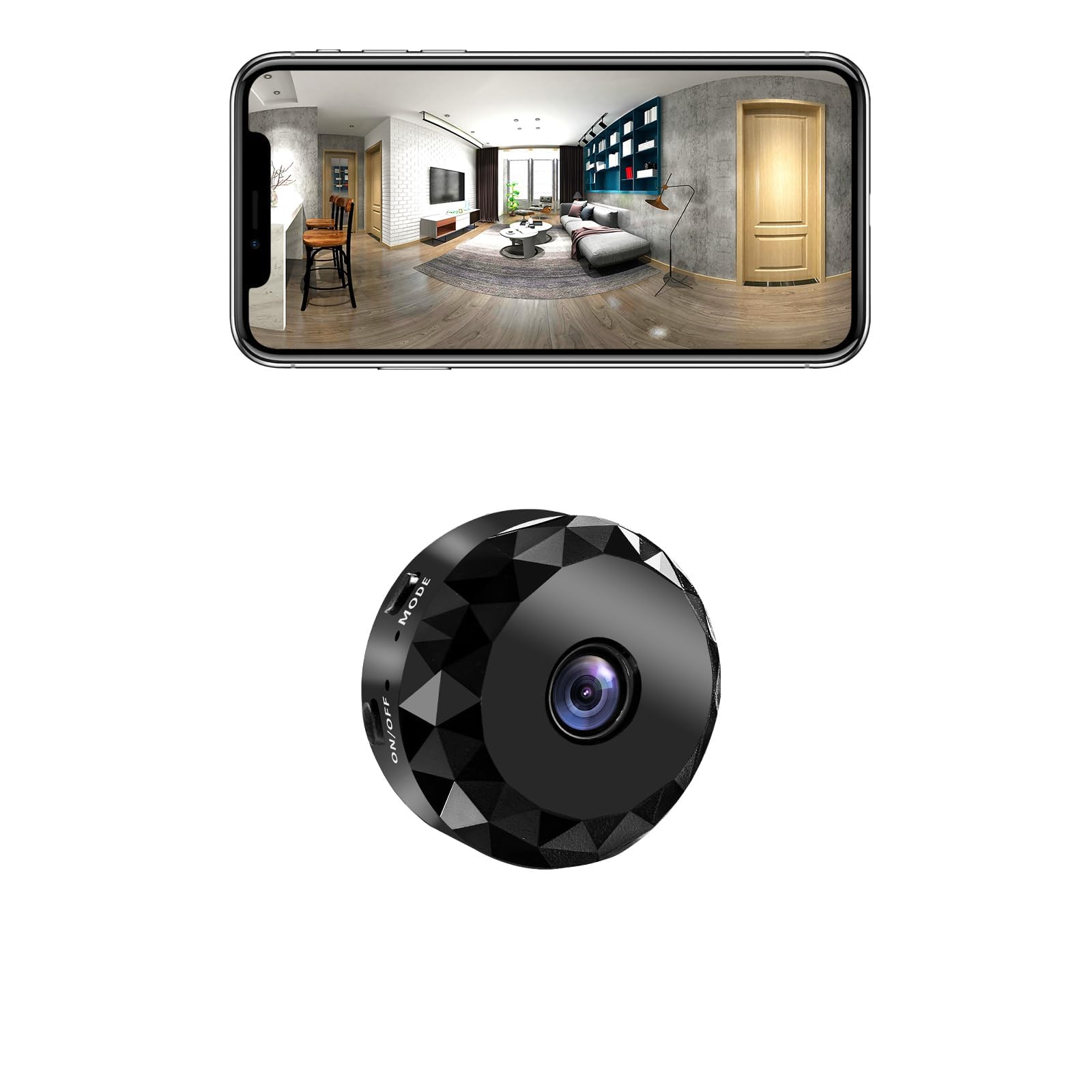 Camera Espion WiFi 1080P Mini Caméra de Surveillance Interieur/extérieur sans Fil avec Enregistrement Camera Espion a Distance Discrete Enregistreur Spy Cam Detecteur Mouvement (Light Black)