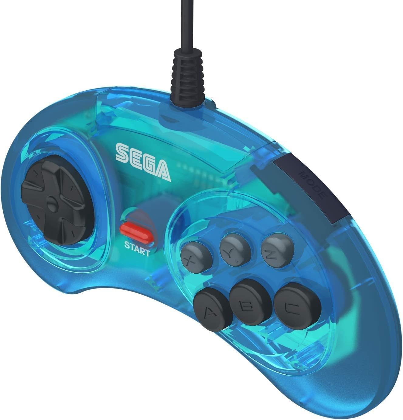 Retro-Bit Official SEGA Mega Drive 6-button Arcade Pad Blue [Importación inglesa]