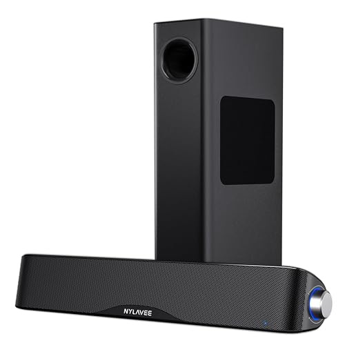 Nylavee Computer Speakers with Subwoofer, 2.1 PC Soundbar