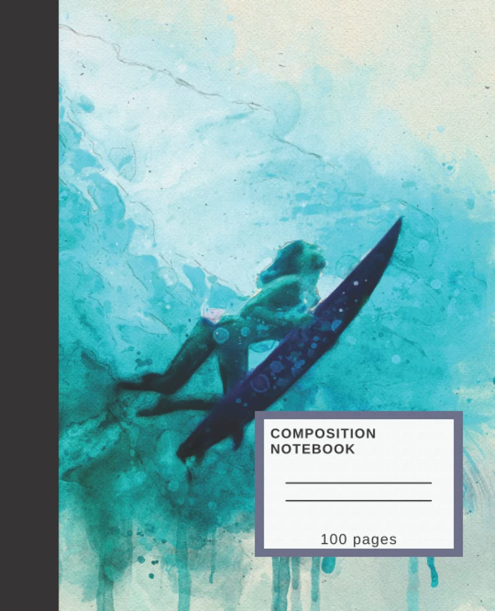 Surfer composition notebook: 100 lined pages