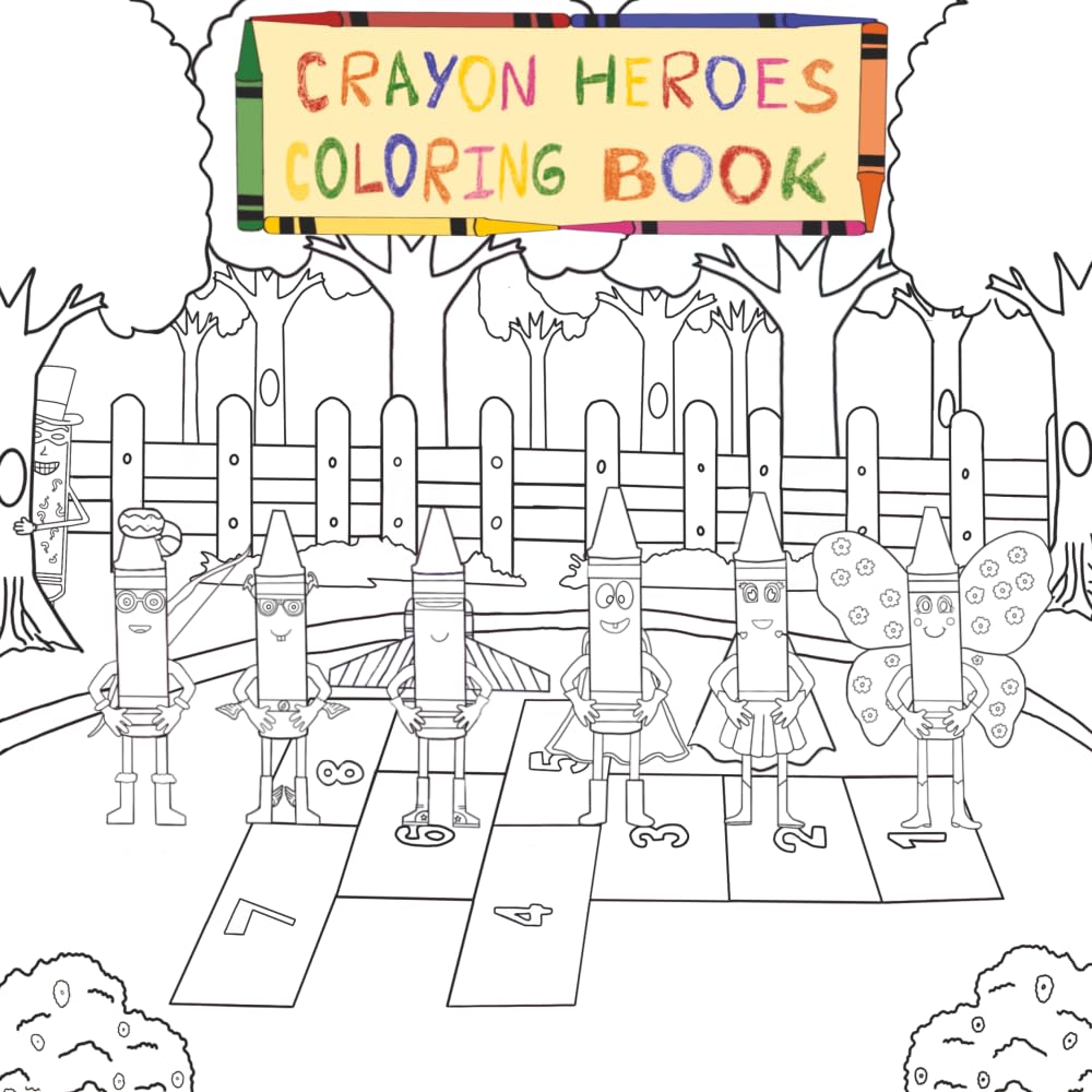 Crayon Heroes coloring book