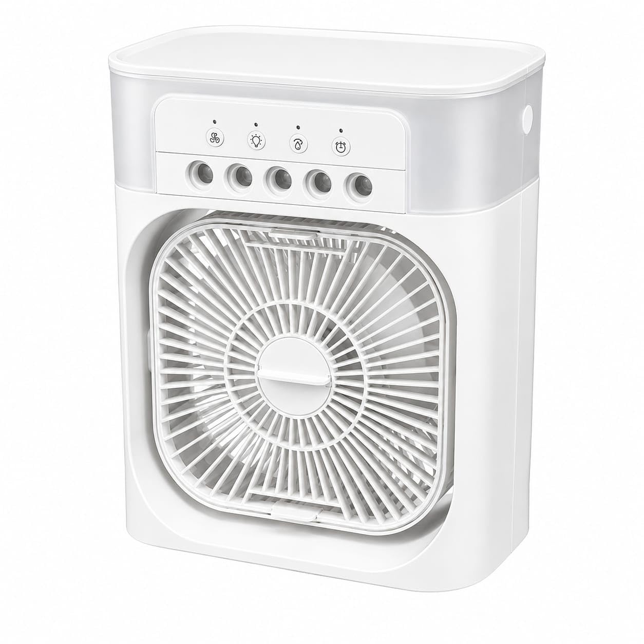Portable Mini Air Cooler with Large Water Tank, Mist Spray, Ice Cooling, White-image-41