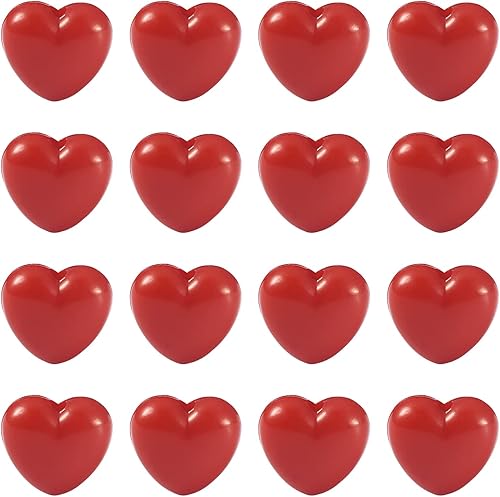 Cheriswely 100 cuentas de corazón rojo sólido y pequeño corazón opaco cuentas de acrílico espaciador para mujer niña collar llavero fabricación de