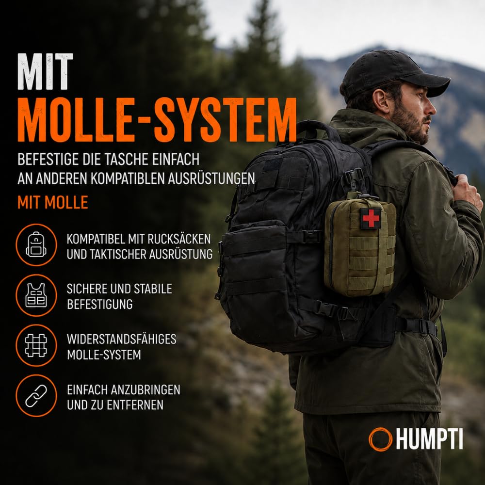 EU 2025 Survival Kit mit Rucksack, Apothekenkoffer und Taschenlampe, Überlebens-Thermodecke, Militär Profi Survival Messer, Axt, Pflaster, Pfeife und Kompass