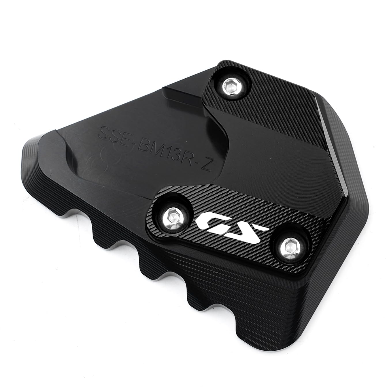 Para R1300GS ADVENTURE R 1300 GSA R1300 GS ADV 2024 2025 2026 1300gs GS1300 Accesorios Motocicleta Soporte Ampliar Placa de Apoyo Placa r1300gs 1300gsa Soporte Lateral Almohadilla de Extensión (Negro)