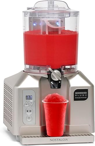 Nostalgia Máquina profesional de granizado congelado de 2.8 litros, licuadora de alta calidad para encimeras de cocina y barras en casa, acero