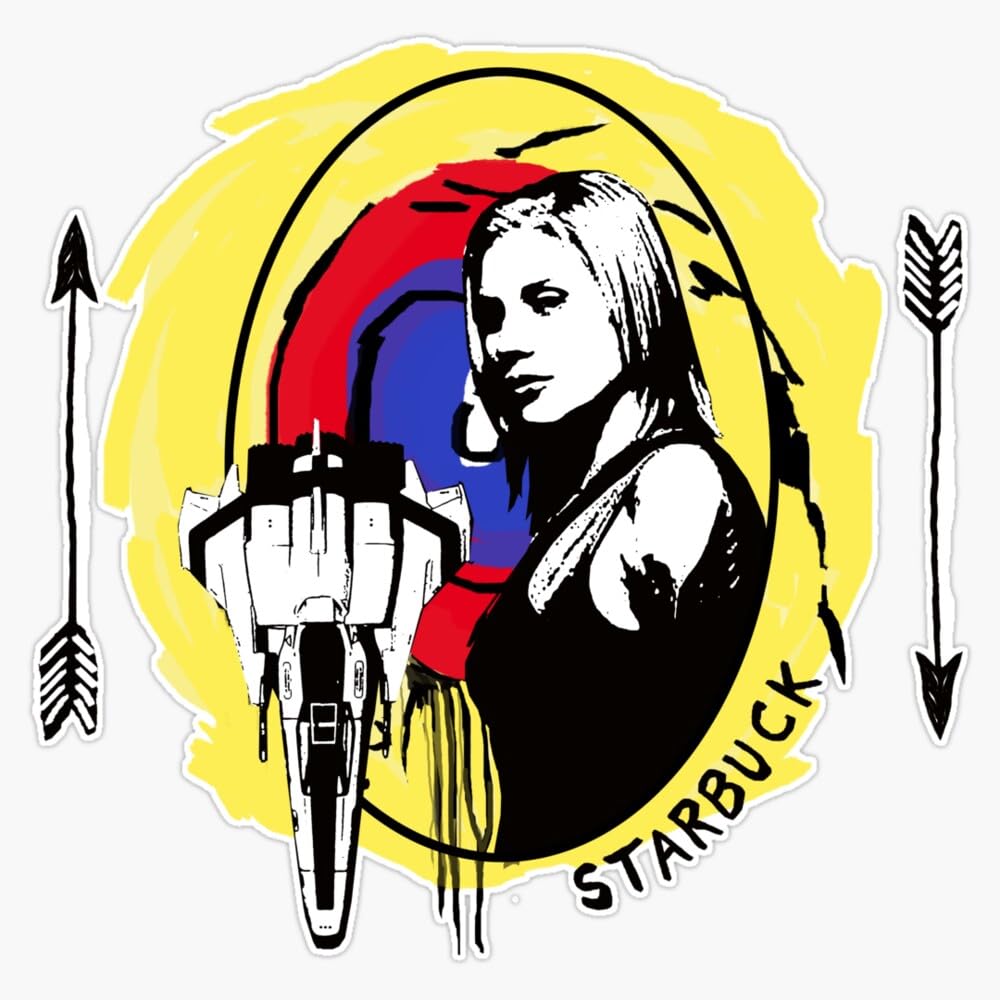 Starbuck - Battlestar Galactica Kara Thrace Viper Sticker Bumper Sticker Vinyl Decal 5"