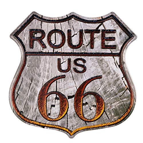 Dojune -Route 66 Madre Strada Legno Scudo