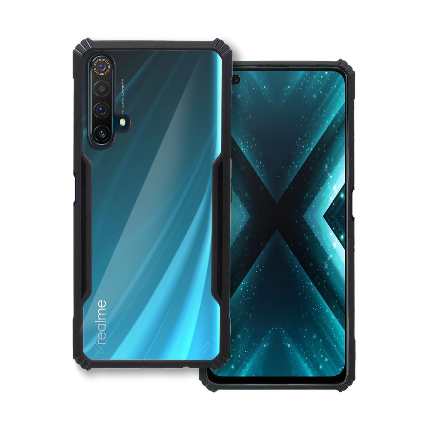 Amazon Brand - Solimo 360 Degree Protection Black Border Back Cover for Realme X3 - Black - Acrylic (B0BWGK845N) Amazon Price History, Amazon Price Tracker