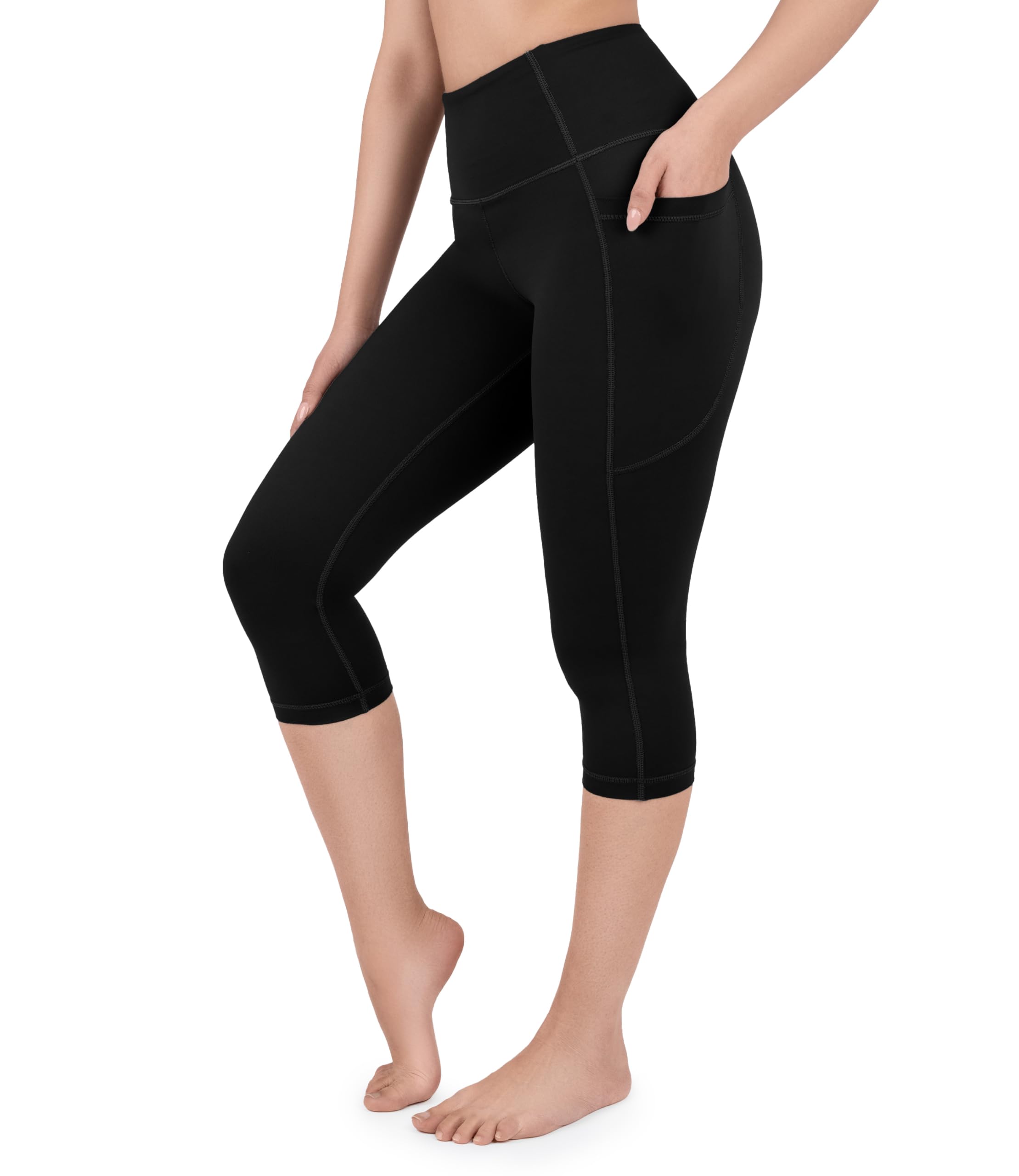 Nirlon NirLUX Capri Leggings for Women - NirLUX Capri Leggings with Pockets for Women, Regular & Plus Size Yoga Pants