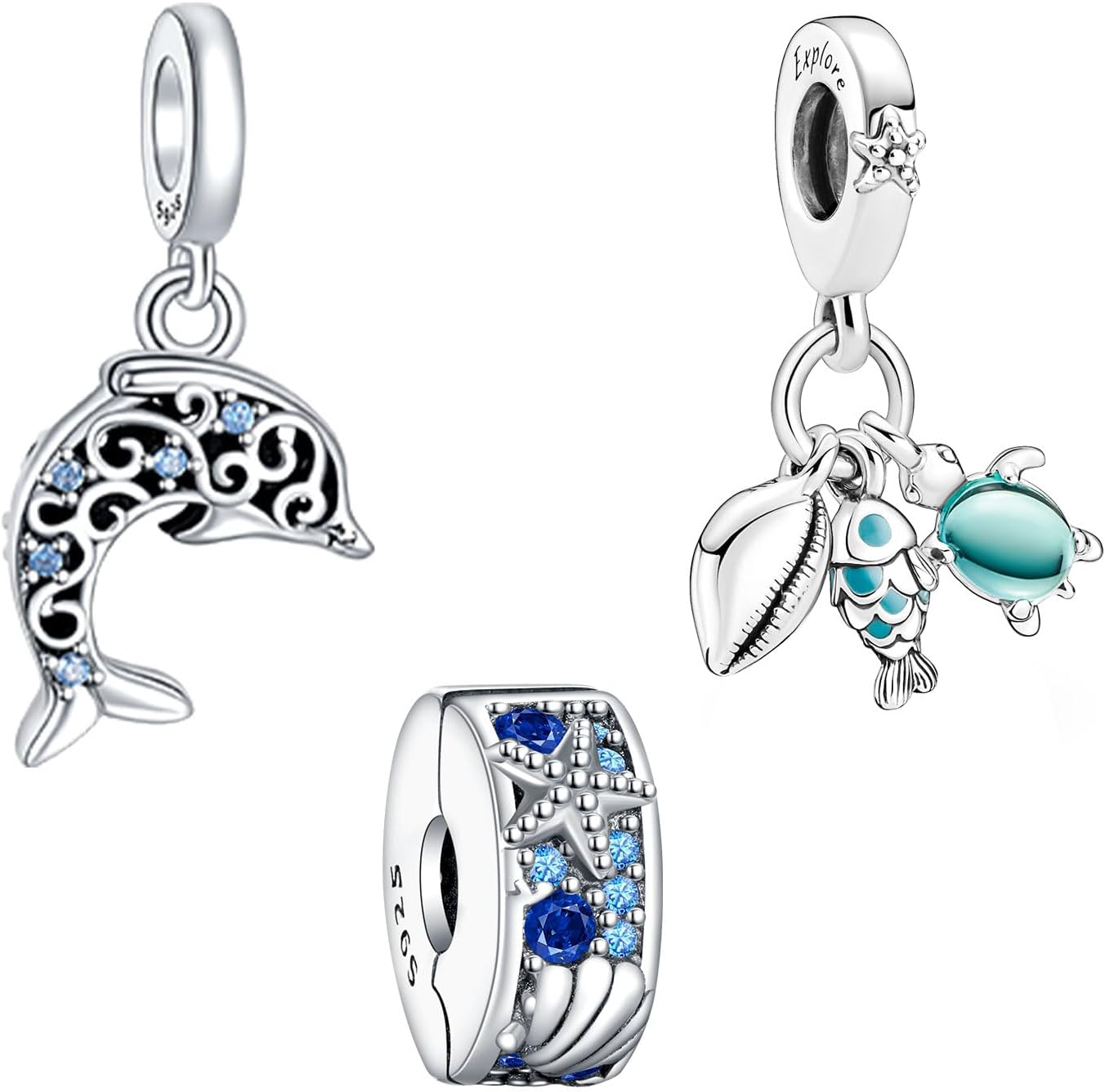 925 Sterling Silver Women Bracelets Necklace Unshelled Chicken Pendant Ocean Turtle Rose Gold Women Pink Heart 2025 Bachelor's Hat Bracelet Charm Mother's Day with Zirconia