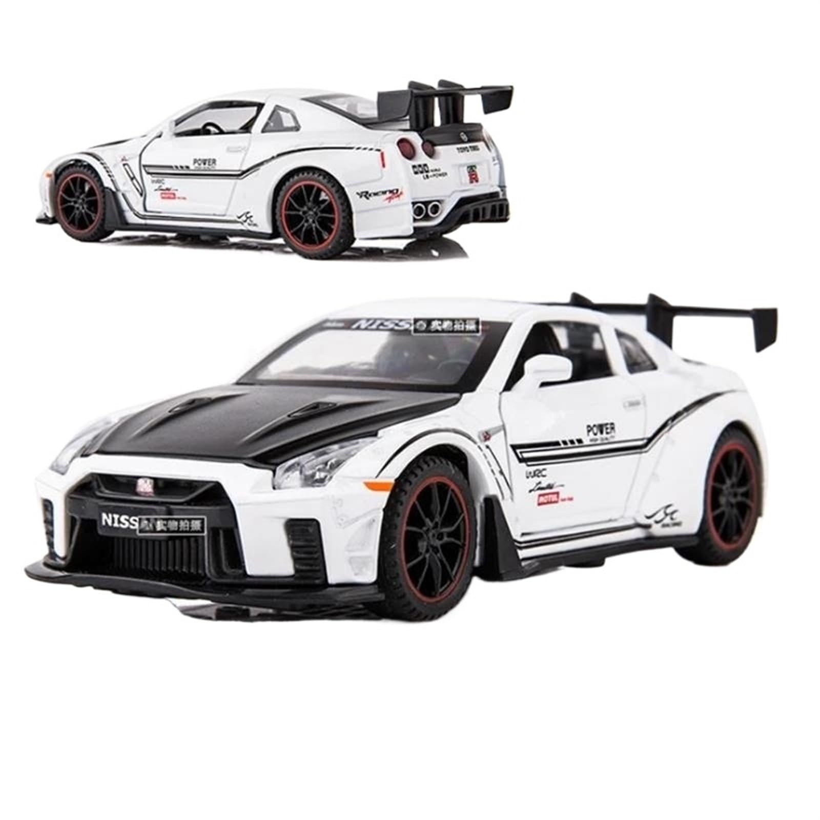 Skala Gotowy Model Samochodu 1:32 Dla Nissan Skyline Ares GTR R34 Sports Diecasts Metalowy Model Samochodu Wysoka Symulacja Wyciągnij Samochód Miniaturowa Replika Samochodu (Kolor: Czarny