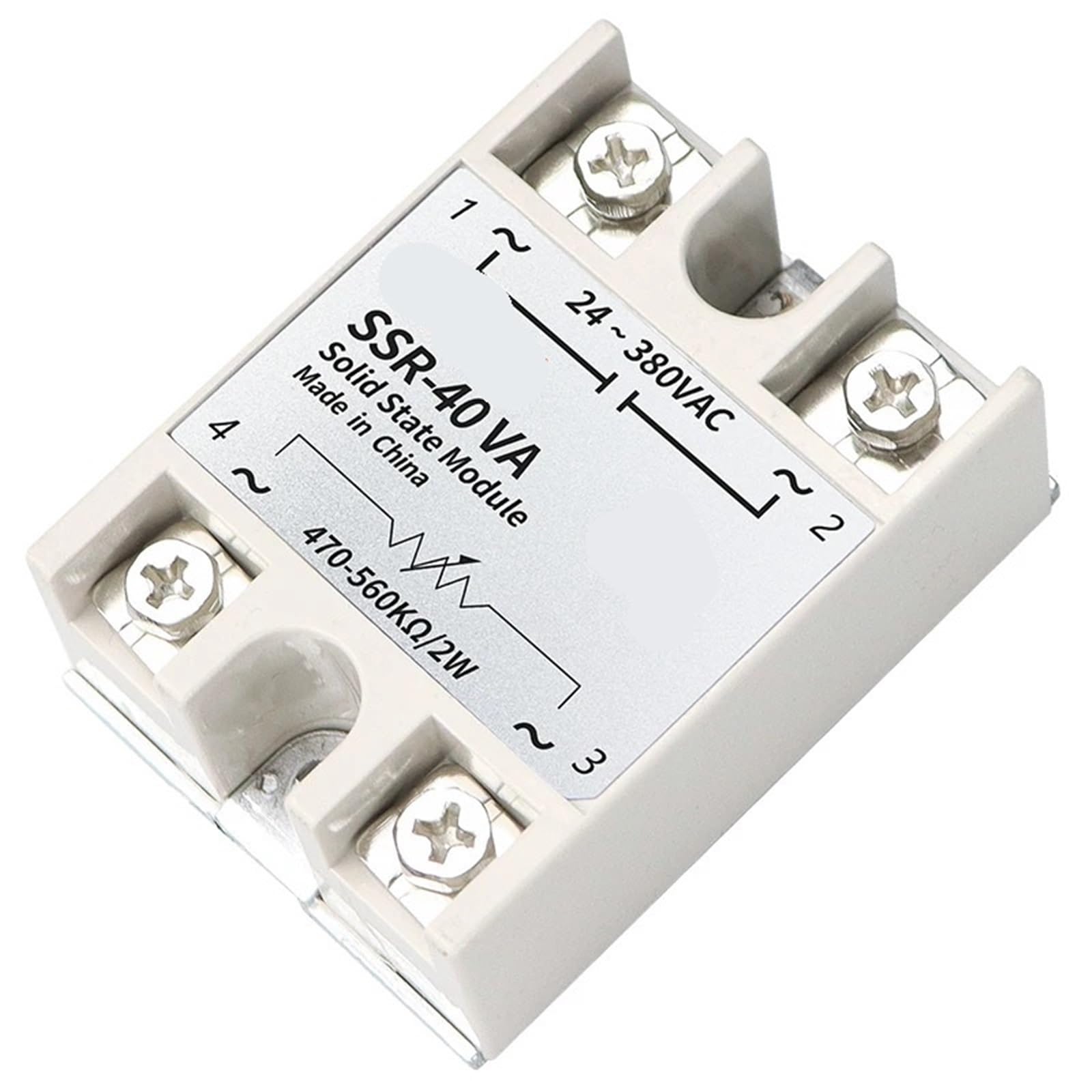 Relé regulador SSR-50VA con salida de 24-380VAC para cargas resistivas 5