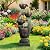 Naturefalls 40” H Modern Outdoor Fountain - 4 Crocks Outdoor Garden Fountains with Contemporary Design&LED Light for Garden, Patio, Deck, Porch, Backyard and Home Art Decor (40in, Light Gray)