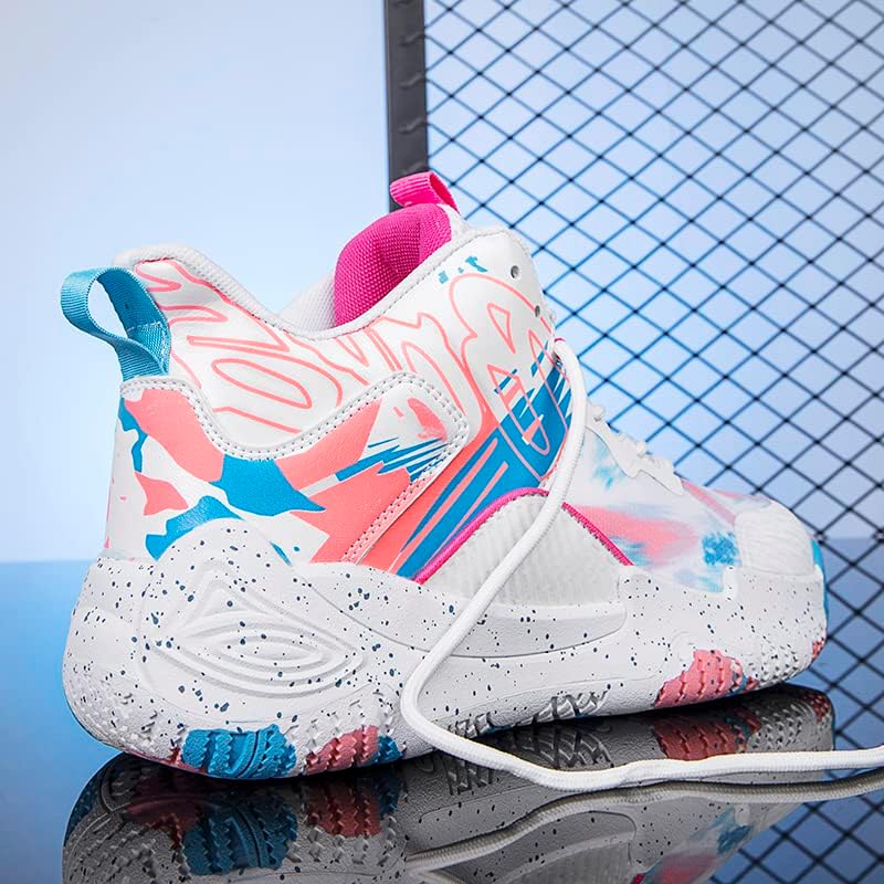 Women Men Basketball Shoes Fashion Unisex Outdoor Sneakers Colorful Painting Sport Shoes Breathable Non Slip Basketball Shoes