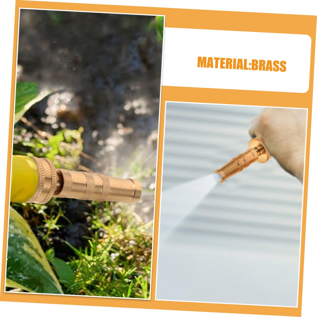 Messing-Gartenschlauch-Sprühdüsen, Twist-Wasserstab-Sprüher für Rasen und Pflanzen, langlebige Messingkonstruktion, effiziente Bewässerungslösung