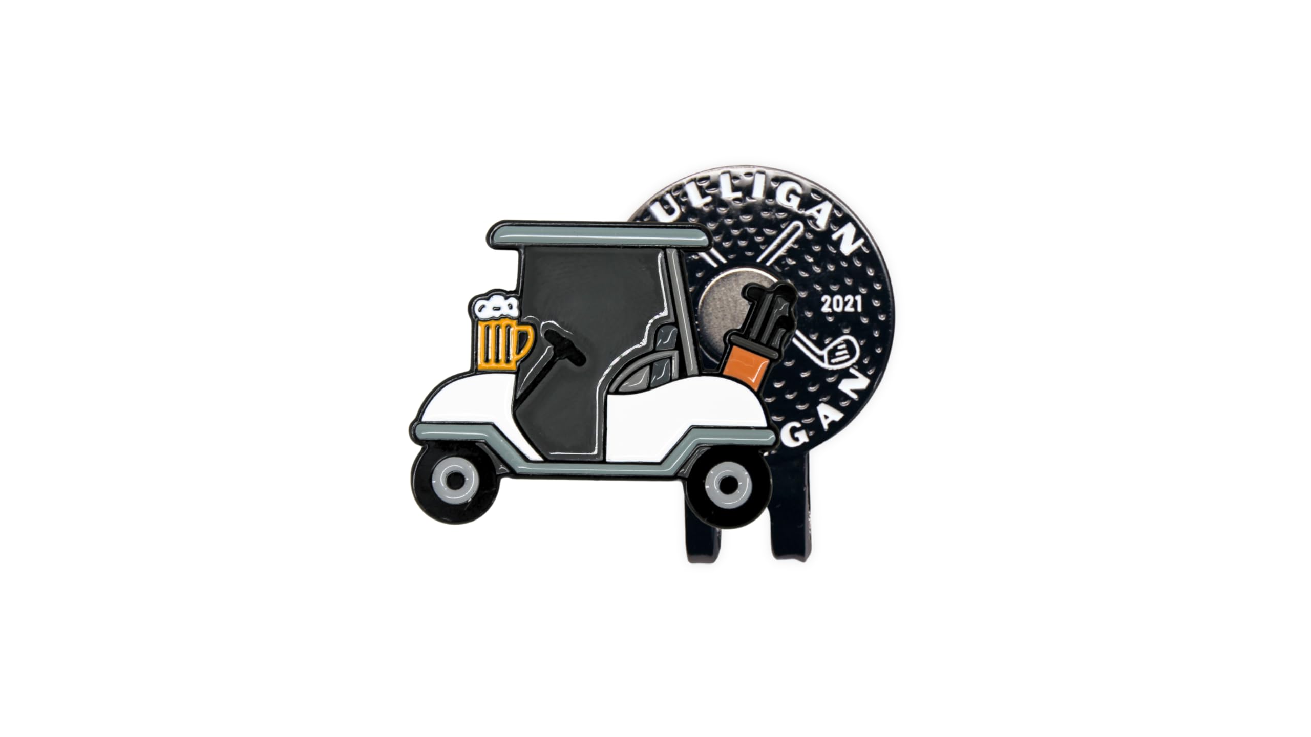 MULLIGAN HOOLIGAN Drink and Drive Golf Ball Marker + Magnetic Hat Clip, Funny and Unique Golf Gift, Premium Quality, The Best Present for Your Favorite Golfer, Golf Accessories for Any Occasions
