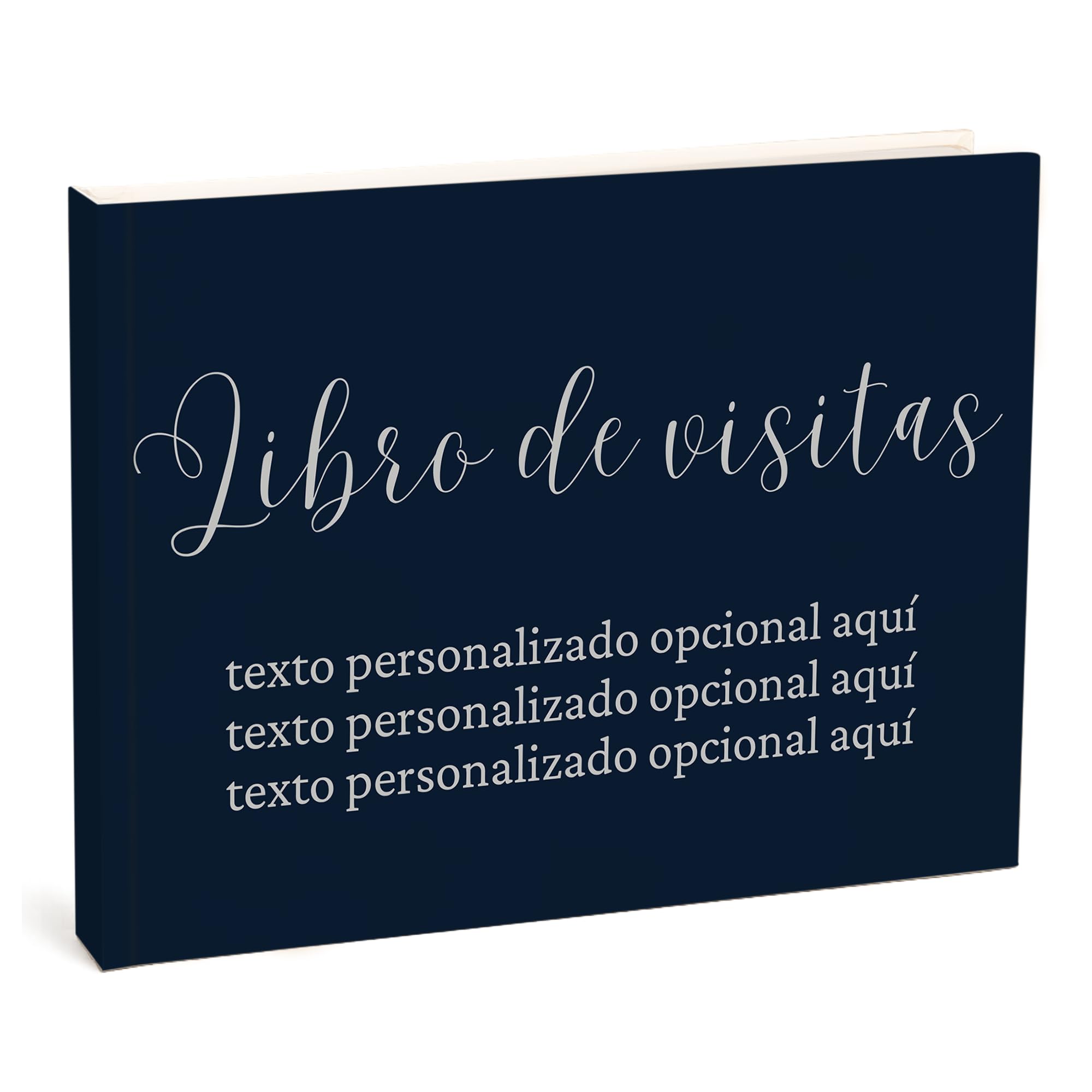 Libro de visitas personalizado – Libro de firmas para boda, cumpleaños y comunión (azul marino)