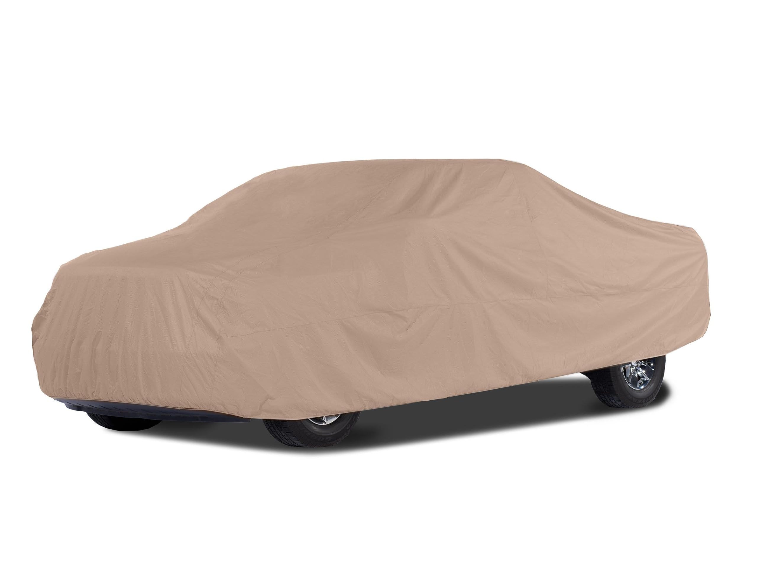 Covermates Contour Fit Car Cover - 3-Layer Construction, Mesh Vent, Elastic Hem, Vehicle Covers, Beige