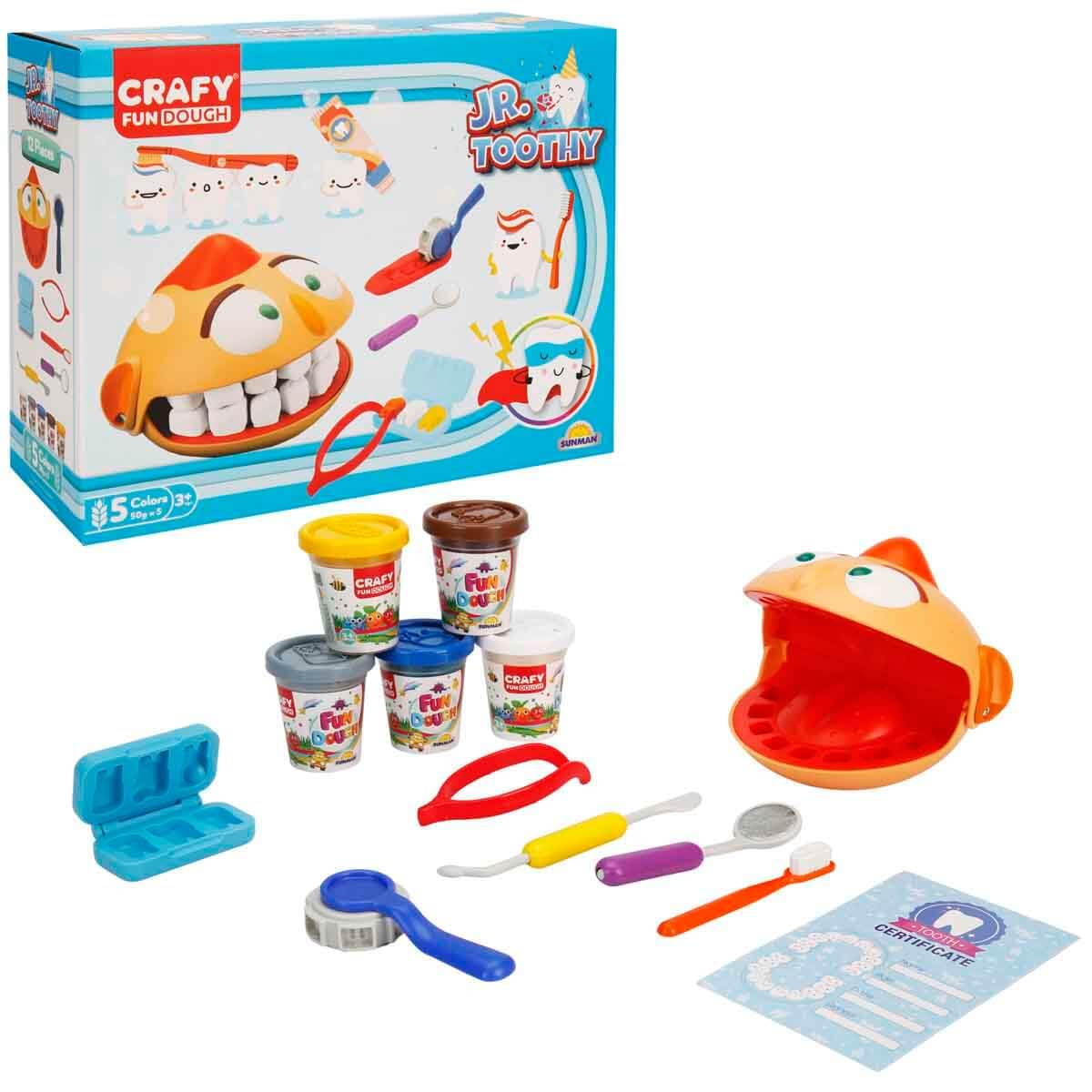 Crafy Jr. Toothy Oyun Hamuru Seti 12 Parça