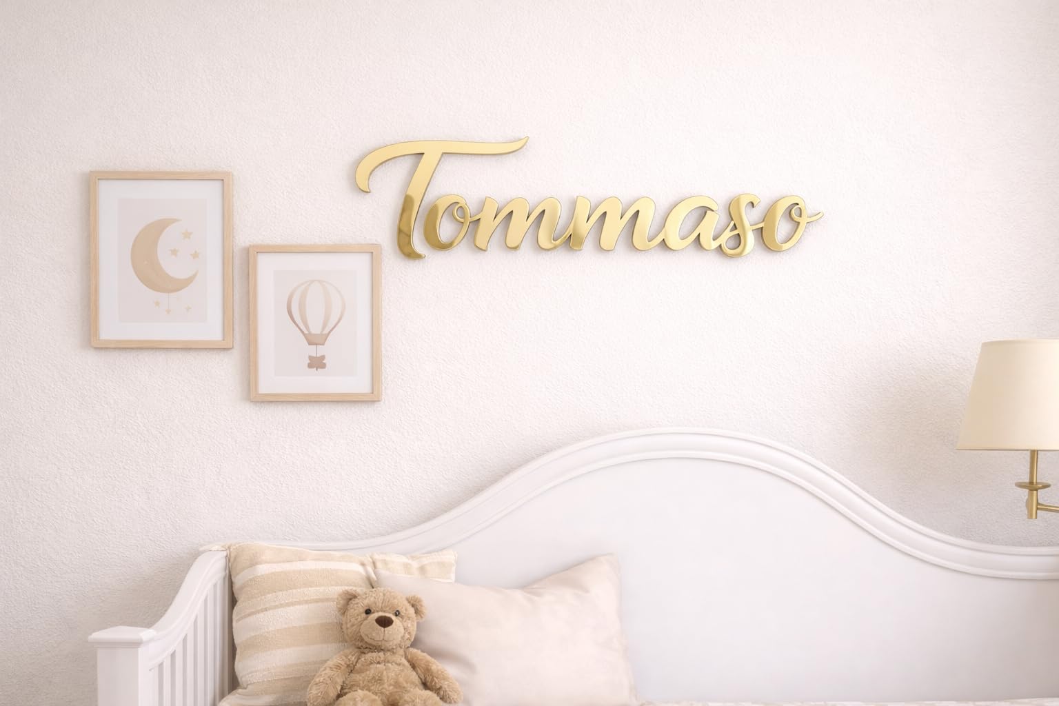 ORKIDEA Party Scritta Nome PLEXIGLASS SPECCHIATO Personalizzabile PLEXI Acrilico, Colori e Misure a Scelta tra H18xL50cm - H25xL70cm Circa. Scritta Spessore 3mm con o Senza Piedini. Made in Italy!