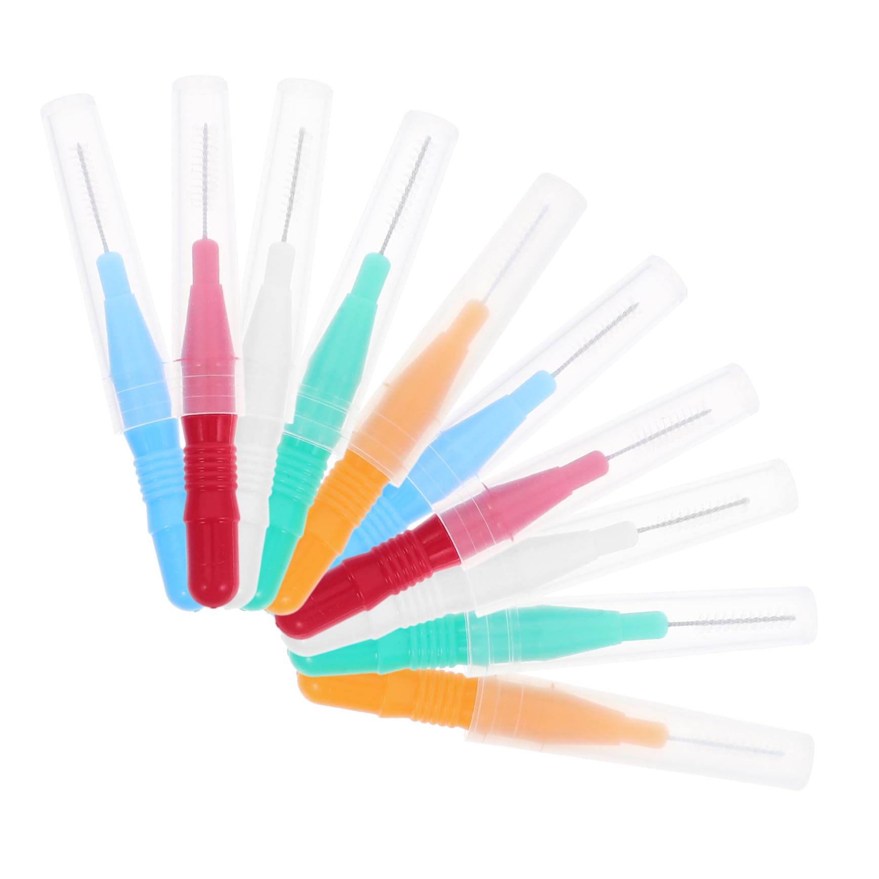 Mobestech 50pcs Interdental Cleaning Brushes for Braces Portable Toothpick Tool Vibrant Colors Teeth Brush for Optimal Oral Care and Hard Reach Areas