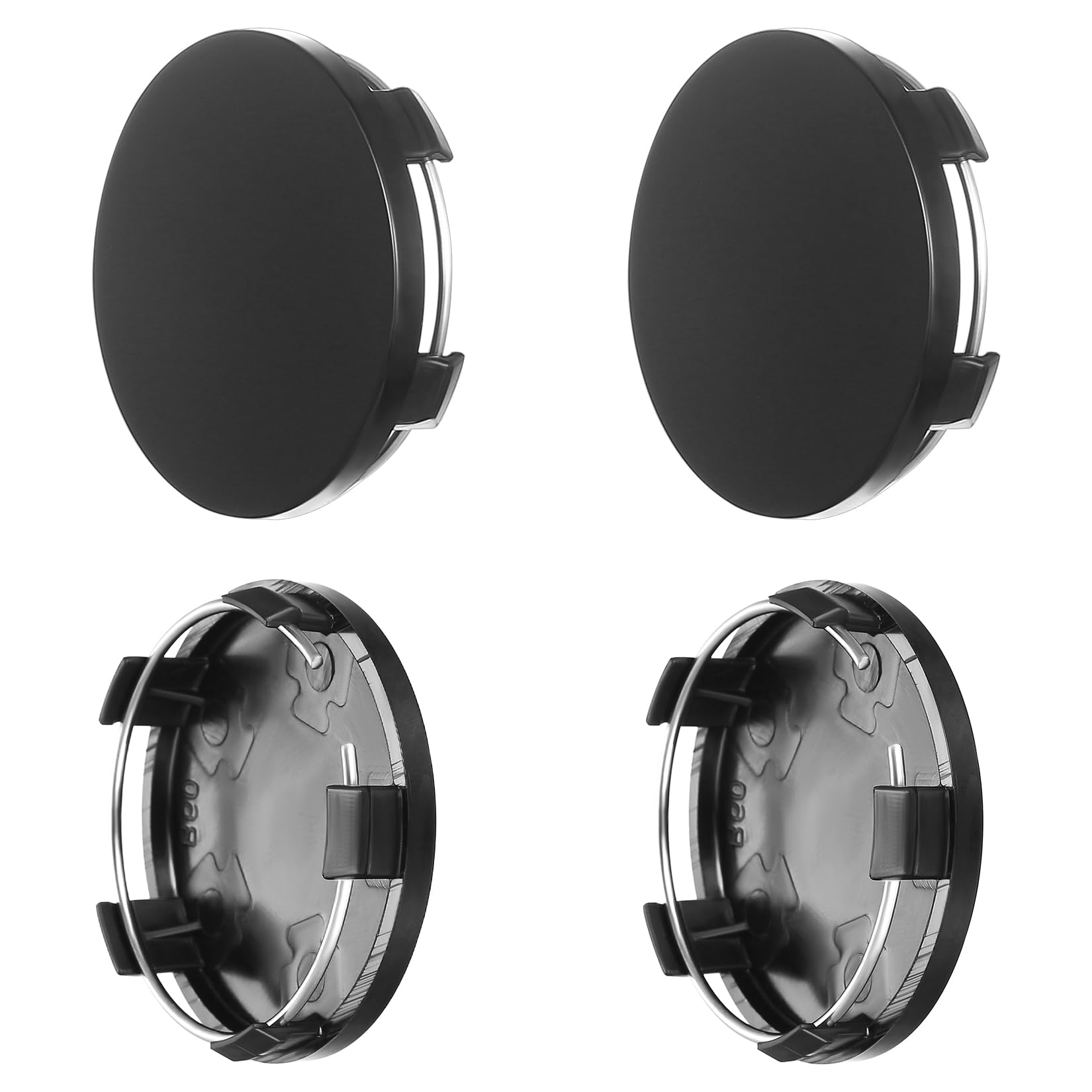 4 sztuki kołpaków kół 56 mm, uniwersalne kołpaki, kołpaki kół, nakładki na felgi ABS, samochodowe nakładki środkowe kompatybilne z felgami aluminiowymi VW Audi (OD 56 mm ID 51 mm)