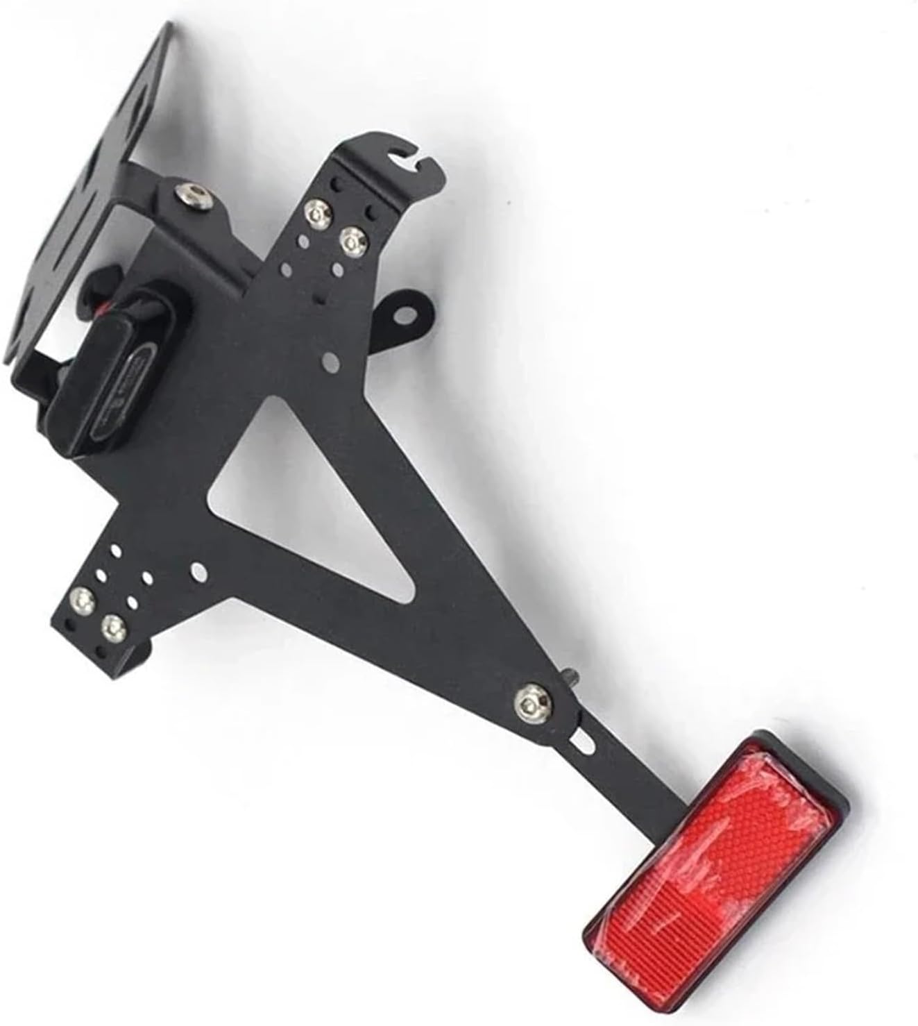 New Motorcycle Adjustable Angle License Number Plate Frame Holder Bracket Compatible with YZF R1 R3 R6 R15 R25 Fz6 Mt-07 Mt 07