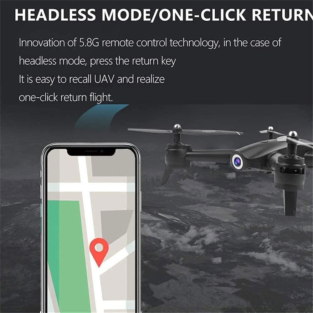 Drone with Camera for Adults and Kids - Foldable RC Quad Copter 4k HD FPV Drone Live Video Gesture/Control Teen Boys/Girls Gifts for Christmas (Black)