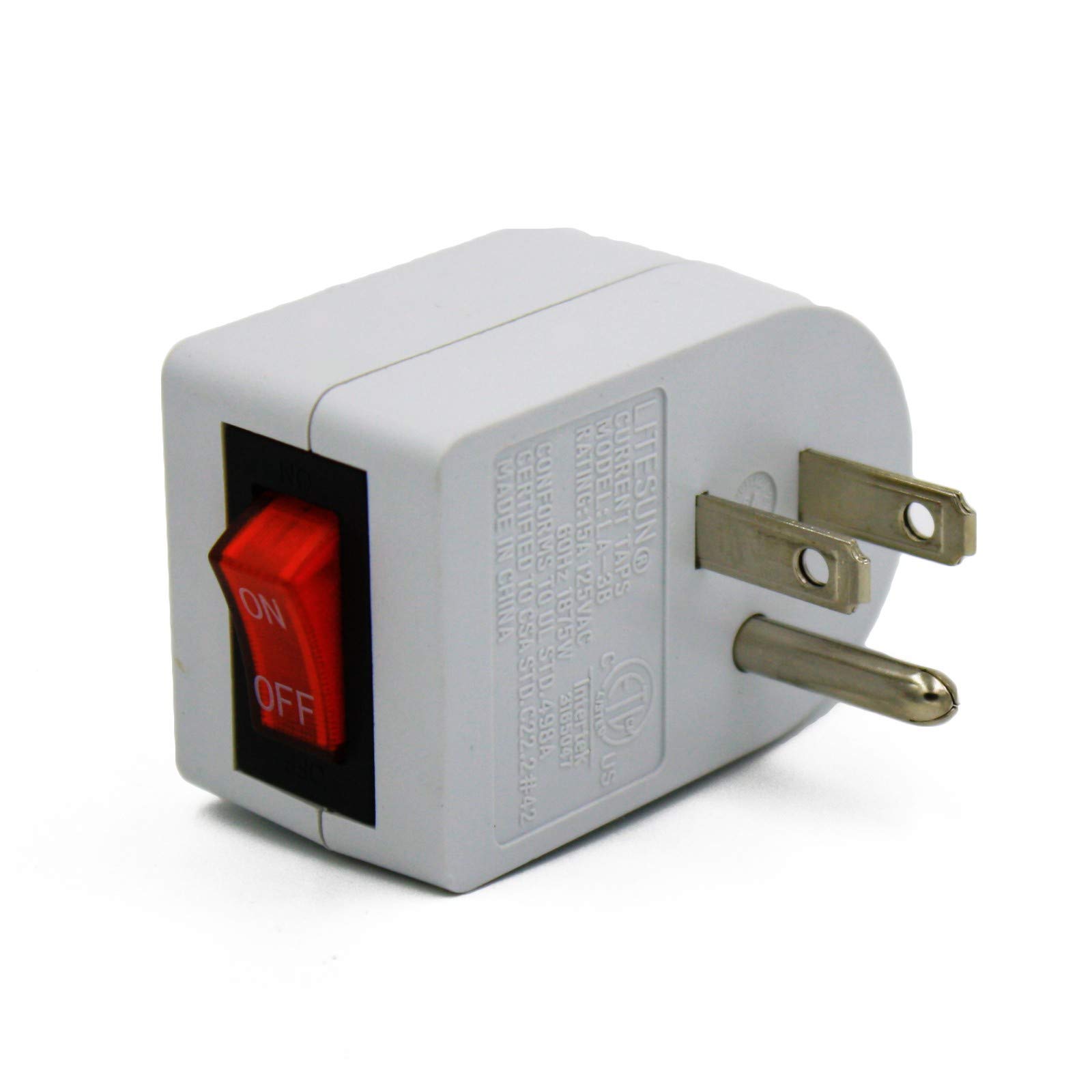 Plug In Switch Snapklik.com : Wideskall White Grounded On/Off Power Switch