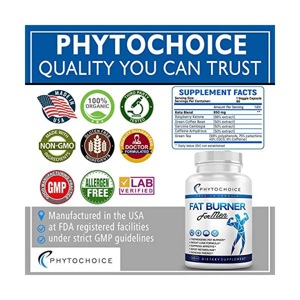 PHYTOCHOICE Thermogenic Weight Loss Diet Pills That Work Fast for Men and Women-Natural Appetite Suppressant-Belly Fat Burner-Carb Blocker-Enhance Exercise Energy to Lose Weight Fast