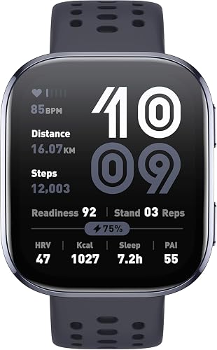Amazfit Bip 6 Smart Watch 46mm, 14 Day Battery, 1.97" AMOLED Display, GPS & Free Maps, AI, Bluetooth Call & Text, Health, Fitness & Sleep Tracker, 140+ Workout Modes, 5 ATM Water-Resistance, Black - 2