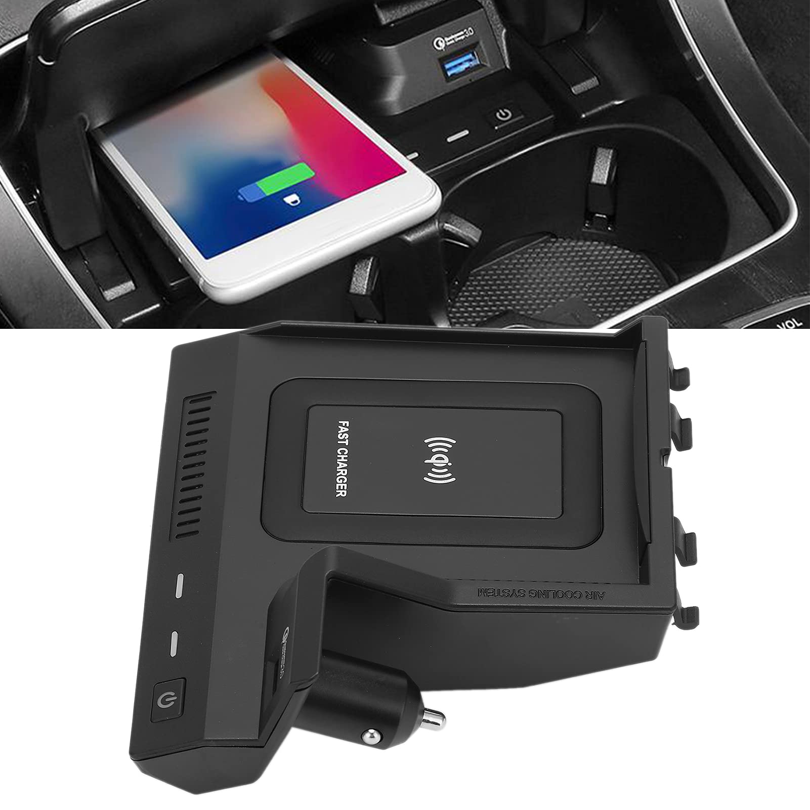 Yctze Uchwyt Samochodowy na Telefon QC3. dla CClass i GLC 20152020, Szybkie ładowanie 15 W z Interfejsem USB, Samochód, ładowanie, Telefonu Samochodowego, QC3.,CClass,2015,GLC,2015