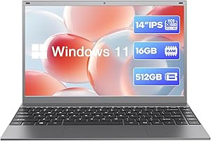 Squaretrade Laptop: 14-in Quad-Core, 16GB RAM, 512GB SSD, Windows 11 Professional